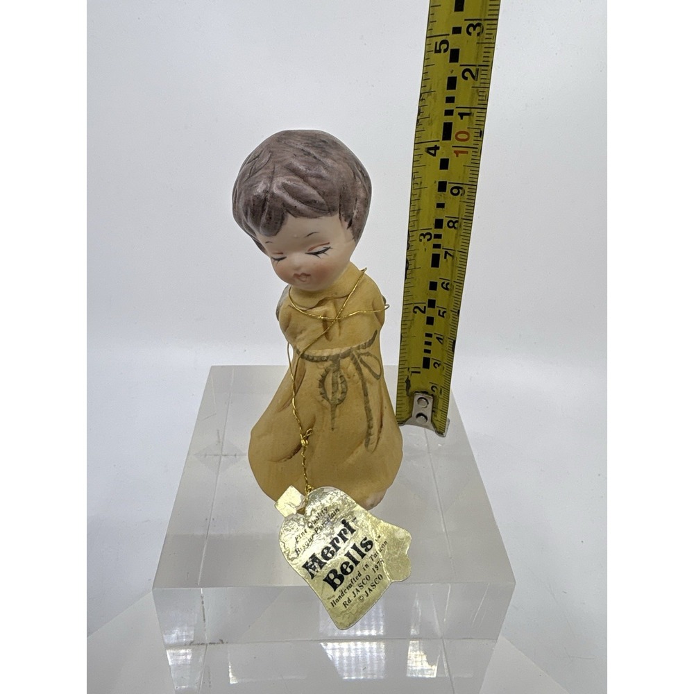 Vintage 1978 Jasco Angel Wishing Bell Fine Bisque Porcelain Handcrafted - Picture 6 of 6